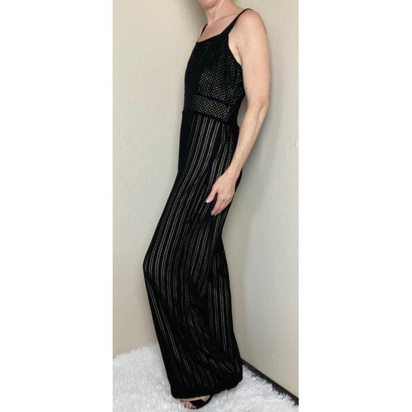 Venus Black Crochet Sexy Party Sleeveless Jumpsuit - Picture 4 of 8